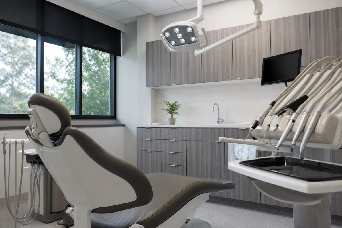Bright modern dental operatory at North Pointe Dental Center